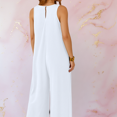 Julie™ | Bekväm jumpsuit med V-ringning och vida ben